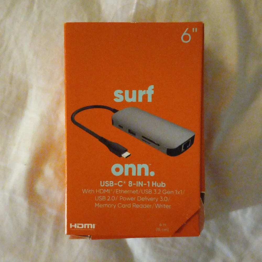 ONN USB-C 8-in-1 Hub